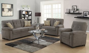 Fairbairn Sofa & Loveseat Set 506581 in Oatmeal by Coaster [CRS-506581-Fairbairn]