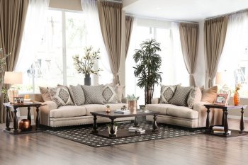 Jaylinn Sofa SM3074 in Light Brown Chenille Fabric w/Options [FAS-SM3074-Jaylinn]