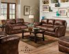 October Chestnut Leather-Like Sofa & Loveseat w/Optional Items