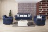 Royal Home Sofa Bed in Dark Blue Fabric by Casamode w/Options