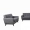 Corsair Sofa Set 3Pc in Grey Fabric by VIG