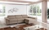 Uve Sectional Sofa in Fabric by ESF w/Power Recliber & Storage