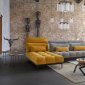 Display Sectional Sofa in Grey & Yellow Fabric by VIG