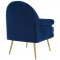 Revive Accent Chair in Navy Velvet Fabric by Modway