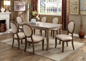 Siobhan CM3872T 5Pc Dining Room Set Rustic Dark Oak w/Options [FADS-CM3872T-Siobhan]