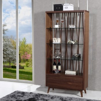 Anthrop Display Unit in Walnut by Beverly Hills [BHCU-Anthrop Walnut]