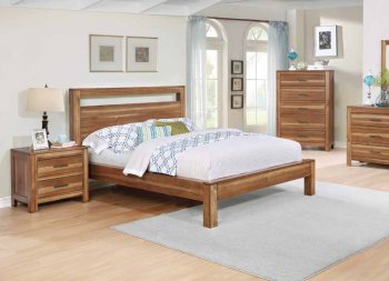 Ethan 205651 Bedroom in Natural Brown by Coaster w/Options [CRBS-205651 Ethan]