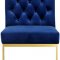 Cameron Dining Chair 712 Set of 2 Navy Velvet Fabric by Meridian