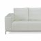 Linea Sofa & Loveseat Set in White Leather by Whiteline