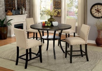 Kaitlin Counter Ht Dinette Set 5Pc CM3323RPT in Light Walnut [FADS-CM3323RPT-Kaitlin]