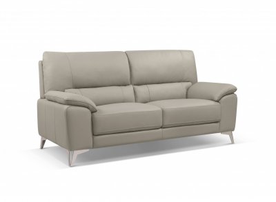 Tatiana Sofa & Loveseat Set in Taupe Leather by Whiteline