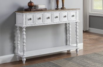 Bence Console Table AC00280 in Charcoal & Antique White by Acme [AMCT-AC00280 Bence]