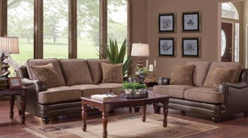 6900 Sofa in Dark Mocha Chenille Fabric w/Options [EGS-6900]