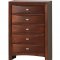 8119/Linda Bedroom Set in Brown/Merlot by Global w/Options