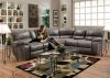 1750 Reclining Sectional Sofa in Seal Leatherette by Albany