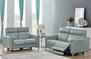 Alberta Power Recliner Sofa 602491P in Dark Seafoam by Coaster [CRS-602491P-Alberta]