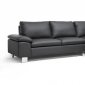 Toria Sectional Sofa Black Faux Leather by Wholesale Interiors