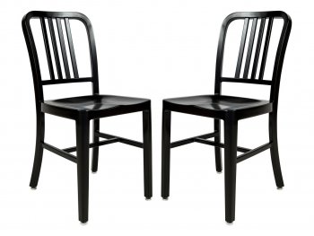 Alton Set of 4 Dining Chairs NA15BL in Black by LeisureMod [LMDC-NA15BL-Alton Black]