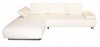 Emotion Sectional Sofa in White Leather Match by Whiteline