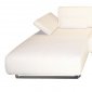 Emotion Sectional Sofa in White Leather Match by Whiteline