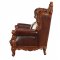 Eustoma Chair 53067 in Cherry Top Grain Leather by Acme w/Option