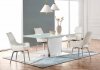 D2279 Dining Table in White by Global w/Optional D4878DC Chairs