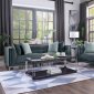 Vernice Sofa & Loveseat 9809BU in Dark Blue Grey by Homelegance