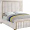 Dolce Bed in Cream Velvet Fabric by Meridian w/Options