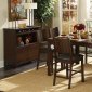 Medium Brown Finish Transitional Counter Height Dining Table