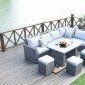 Chelsea Outdoor Sectional Sofa Set 8Pc in Slate Grey by Bellini