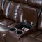 U2101B Motion Sofa Chocolate Bonded Leather by Global w/Options