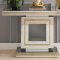Osma Console Table & Mirror Set 90324 in Mirror & Gold by Acme