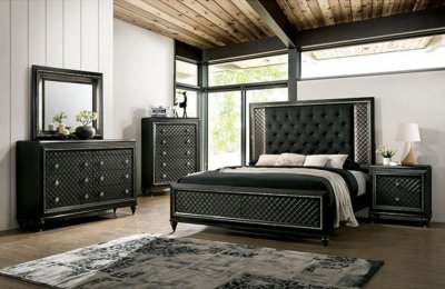 Demetria Bedroom CM7584 in Metallic Gray w/Options