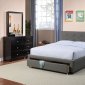 F9330 Bedroom Set by Boss w/ Slate Fabric Upholstered Bed