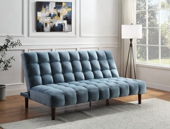 Yolandi Adjustable Sofa 57202 in Teal Velvet by Acme [AMSB-57202 Yolandi]