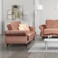 Panama Sofa Bed in Coral Fabric by Skyler Design w/Options