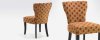 Orange Fabric Modern Set of 2 Applause Chairs