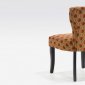 Orange Fabric Modern Set of 2 Applause Chairs