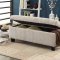 Clair 471CM Storage Bench in Grey Fabric by Homelegance