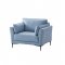 Mesut Sofa LV02387 in Light Blue Leather by Acme w/Options