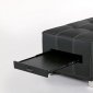 Rectangular Shape Black Leatherette Modern Coffee Table/Ottoman