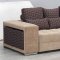 Two-Tone Fabric Modern Convertible Sectional Sofa w/Storage