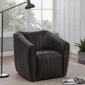 904123 Set of 2 Swivel Accent Chairs in Dark Brown by Coaster