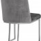 Heidi Dining Chair 728 Set of 2 Grey Velvet Fabric by Meridian