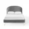 Mira Upholstered Platform Queen Bed in Gray Velvet by Modway