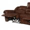 Center Hill Recliner Sofa 9668NSD in Saddle Brown by Homelegance