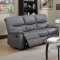 7284 Reclining Sofa in Grey Leatherette w/Options