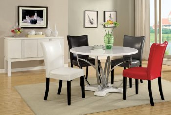 CM3177WH Belliz 5Pc Dinette Set w/White Table & Options [FADS-CM3177WH Belliz]