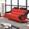 7961 Sofa in Red & Black Faux Leather w/Options