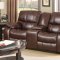 7732 Reclining Sofa in Burgundy Brown Leatherette w/Options